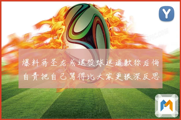 爆料蒋圣龙或退役球迷道歉称后悔自责把自己骂得比大家更狠深反思